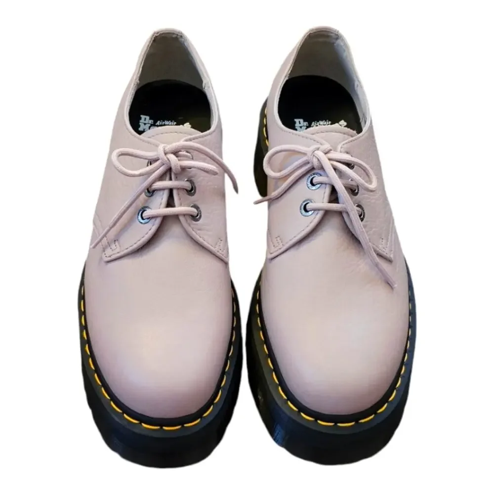 Dr. Martens 1461 Quad leather derby Platform Oxfords Beige Men's Shoes Size 10 - Picture 7 of 12